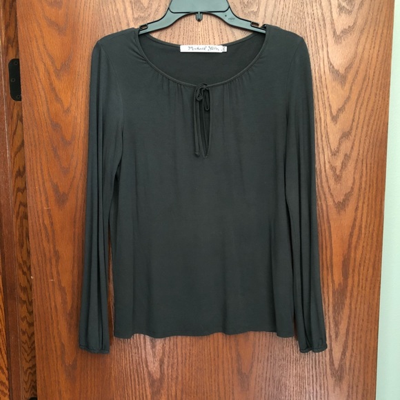 Michael Stars Tops - Dark Grey Micheal Stars Long Sleeve Top